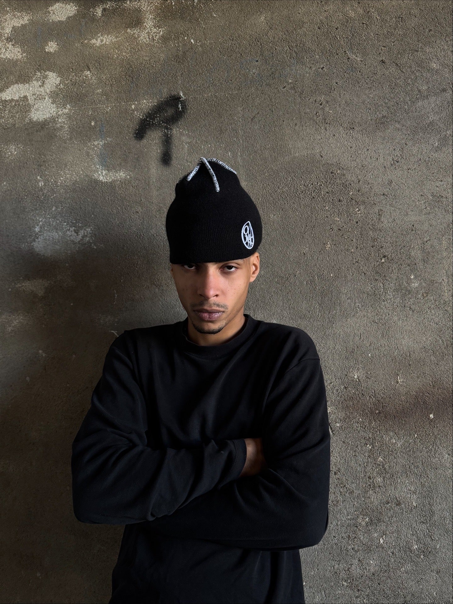 STITCH BEANIE (BLACK)